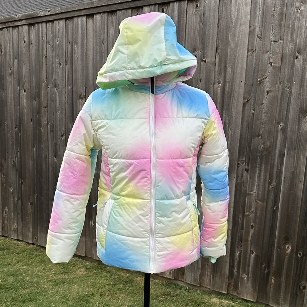 Kids Multicolor Puffer Jacket EUC